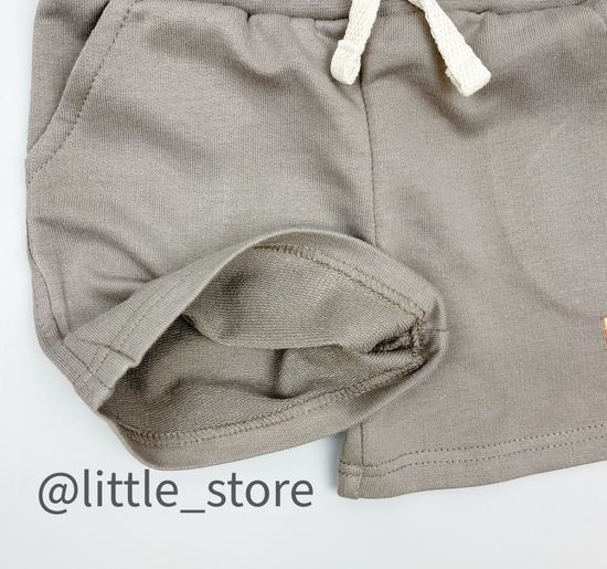 Шорты из футера, Бежевые