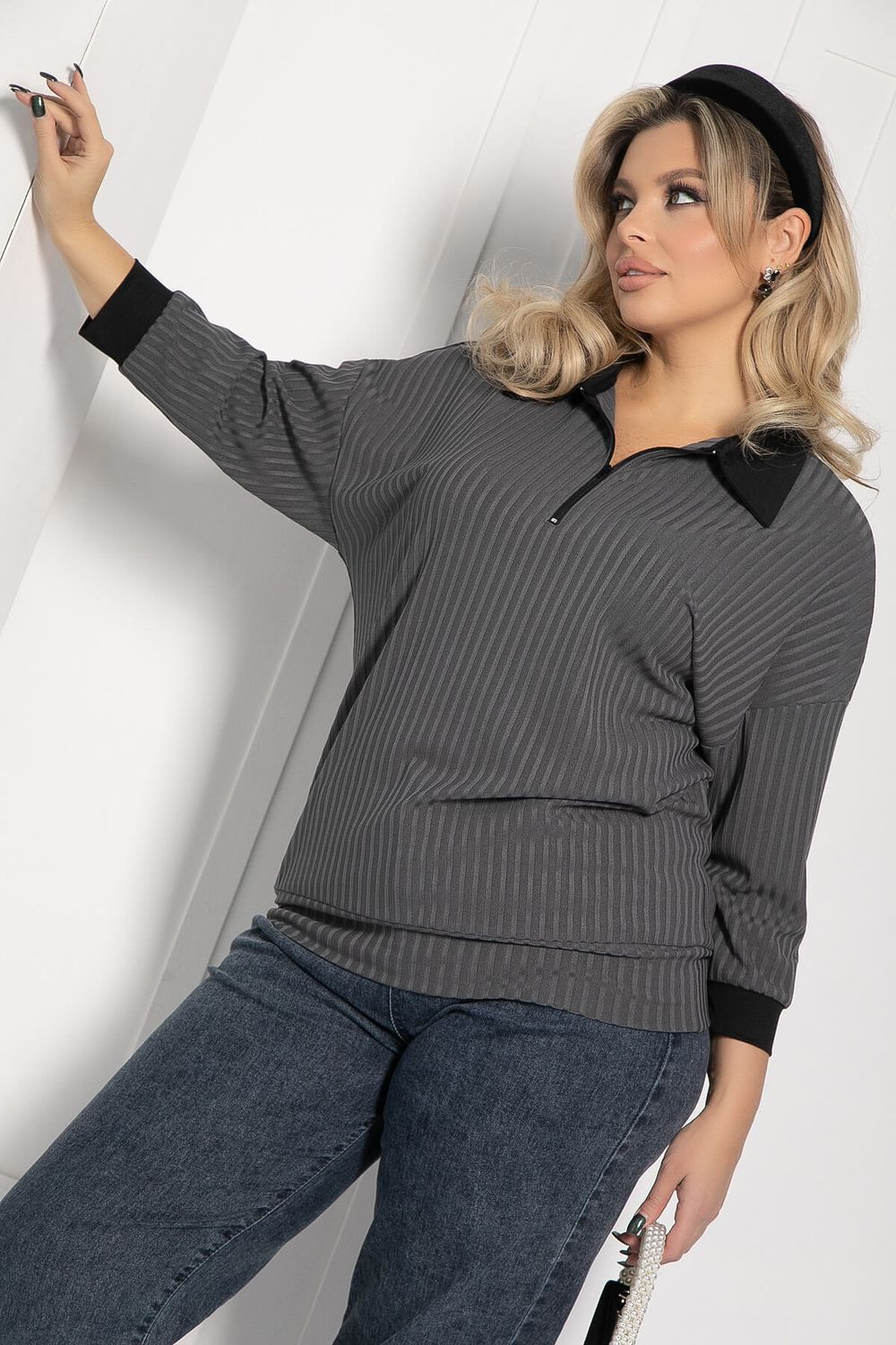 Джемпер Время вперед (серый) Б12517-24 LT Collection