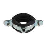Хомут металлический с гайкой М8, 3/8"-2 1/2" (16-80 мм), с резиновым профилем