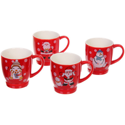Кружка керамическая 210мл «Новогодние символы», красная