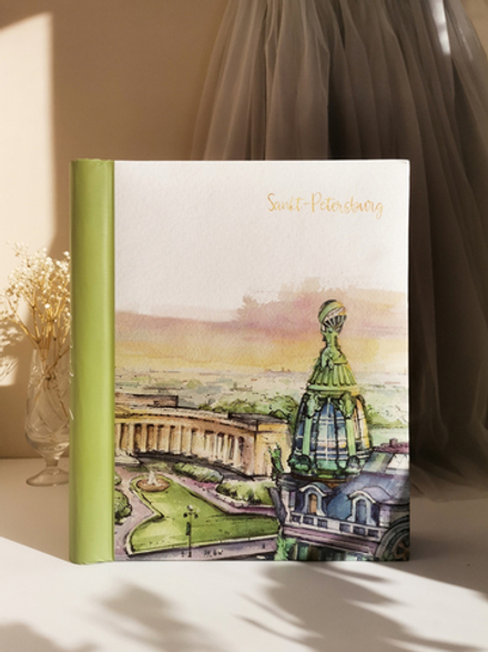 Фотоальбом на 20 магнитных листов 23х28 см, внутр. спираль SPb Санкт-Петербург. Дом Зингера