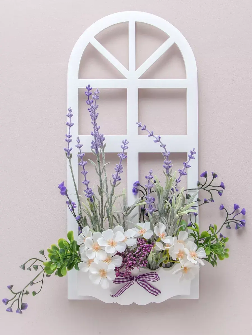 Панно на стену для интерьера "Окно с цветами"