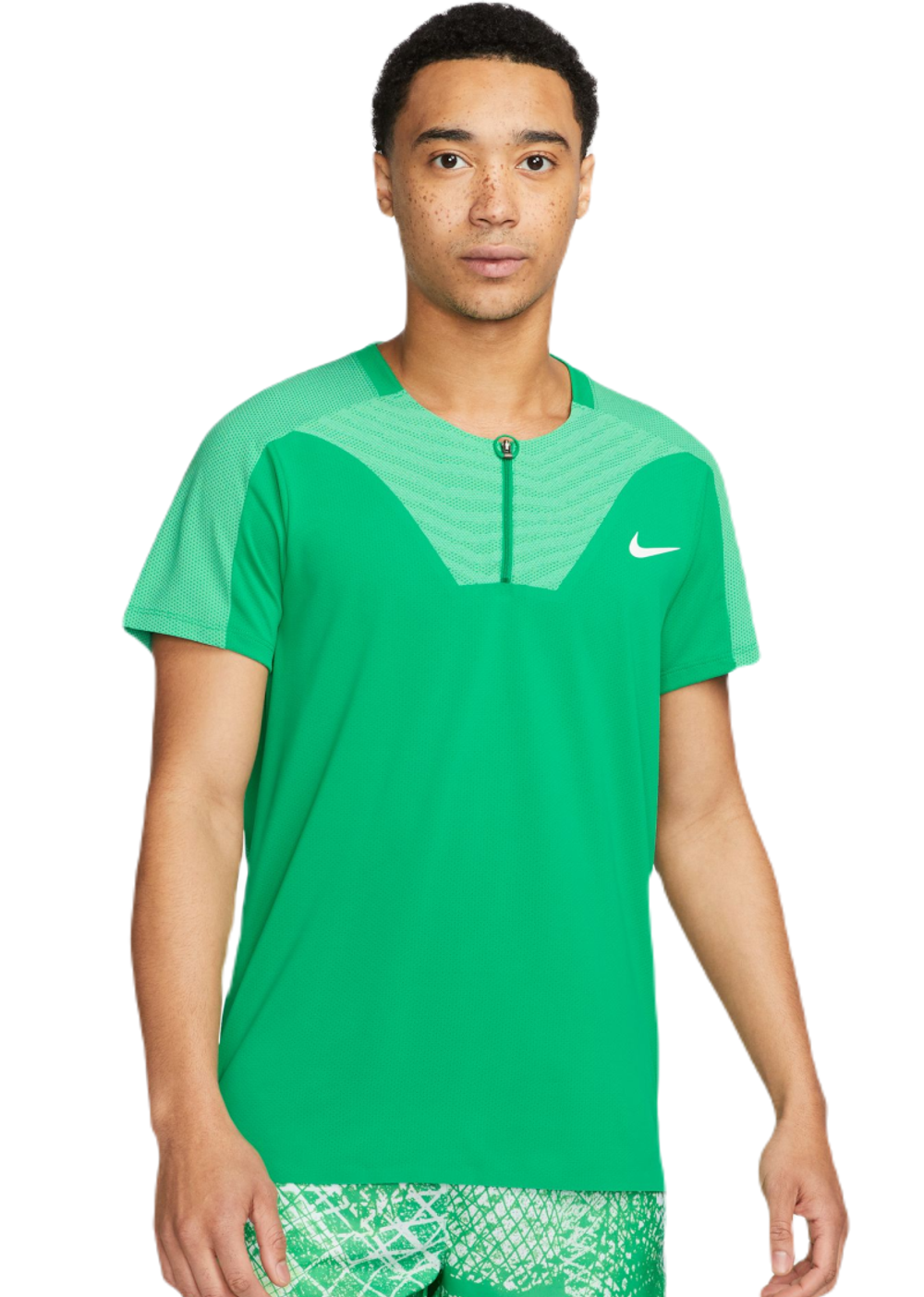 Мужское теннисное поло Nike Dri-Fit Advantage Slam Tennis Polo - stadium green/white
