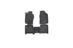 Коврики Standard, в салон NISSAN Navara АКПП 2005- , 4 шт. (полиуретан, чёрные) Element.CARNIS00007