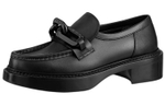 LOUIS VUITTON Lv Academy Loafers "Black With Chain" Women"s