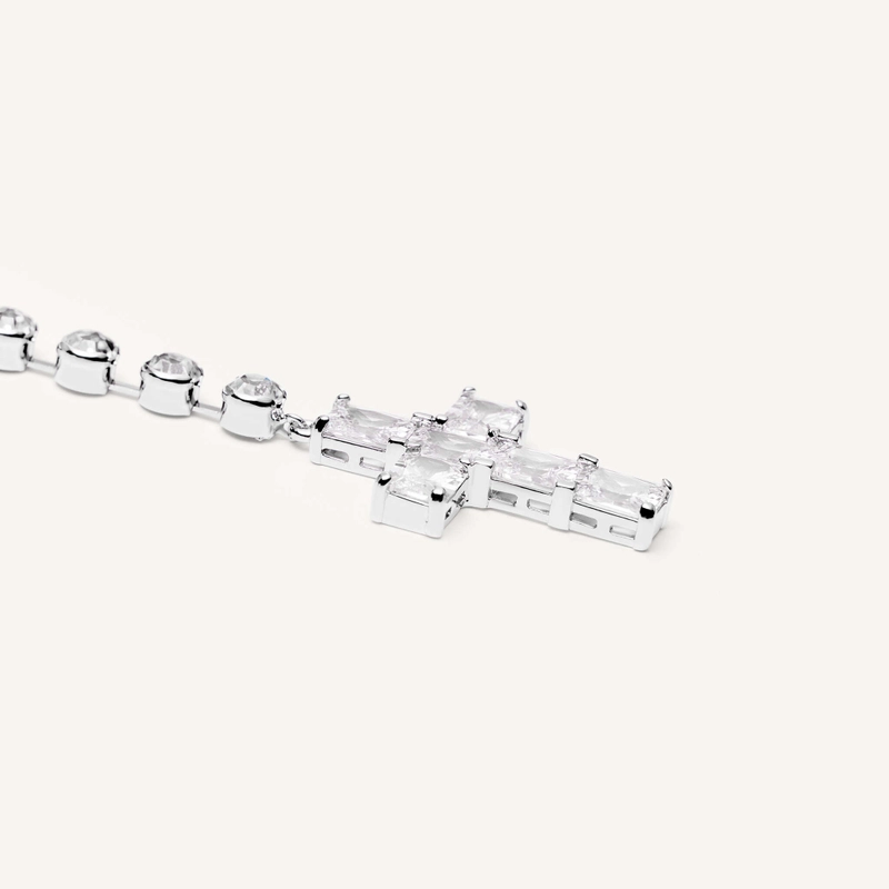 Колье Кристальный Водопад – Прозрачный Крест