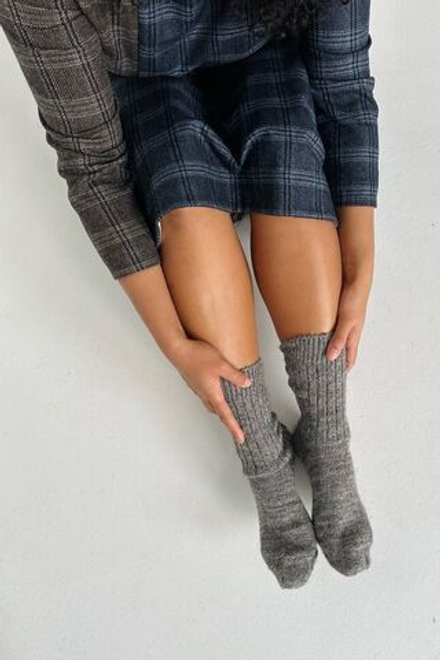 Носки серые из шерсти