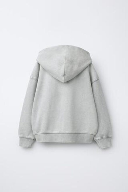 ZARA ТОЛСТОВКА НА МОЛНИИ, СВЕТЛО-СЕРЫЙ