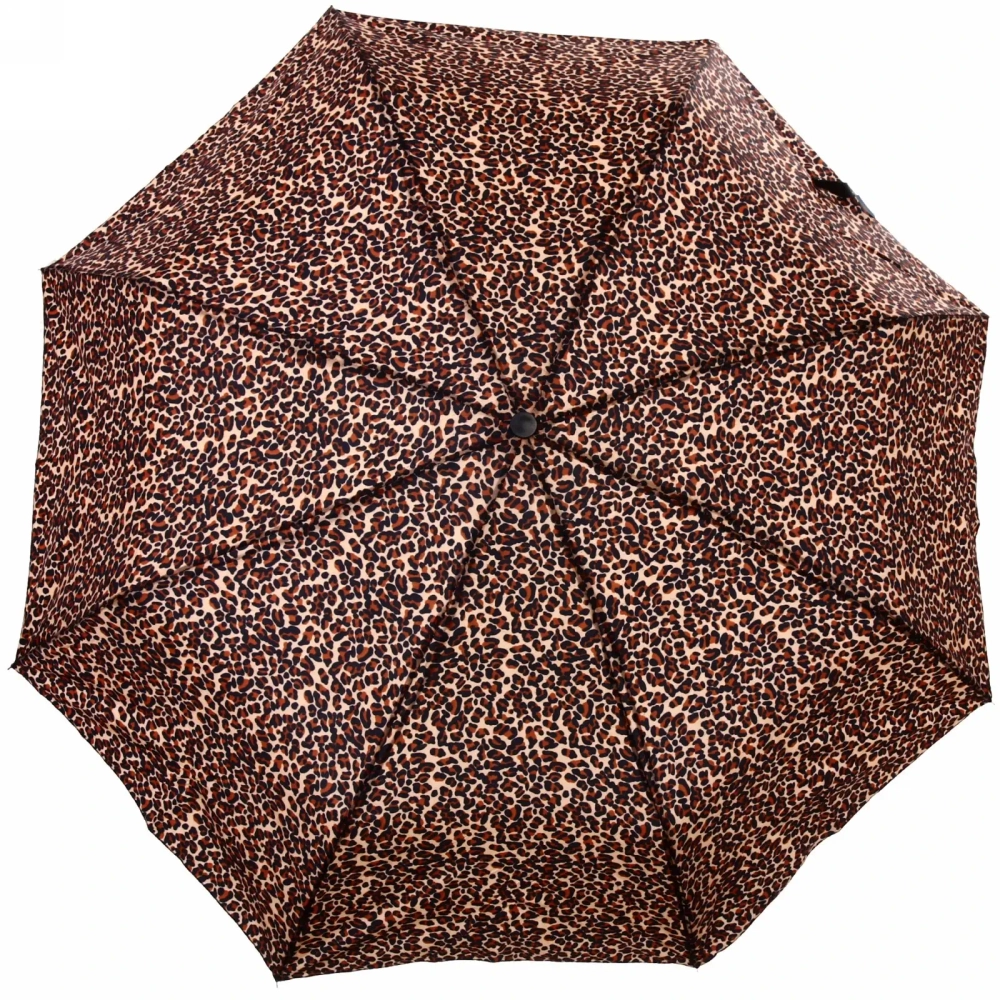 Зонт женский механический «Ultramarine - Леопард», 8 спиц, d-97, длина в слож. виде 23