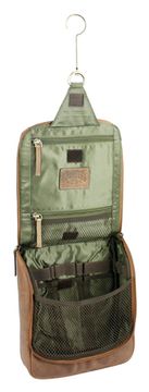 Несессер KLONDIKE «Blake», винтажная кожа в коричневом цвете, 22 х 28 х 7,5 см