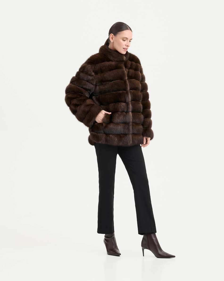 Двухсторонний жакет из соболя