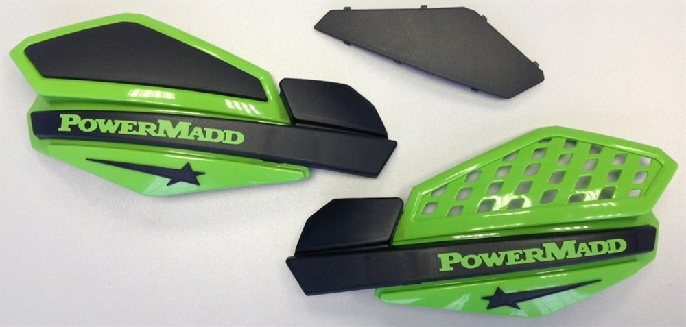 Ветровые щитки для квадроцикла "PowerMadd" Серия Star, зеленый/черный