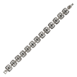 "Парадиз М." браслет в серебряном покрытии из коллекции "Самоцветы" от Jenavi с замком пряжка