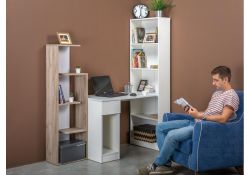 Письменный стол Лайт 10.01 115,3х58,2х179 белый гладкий 101