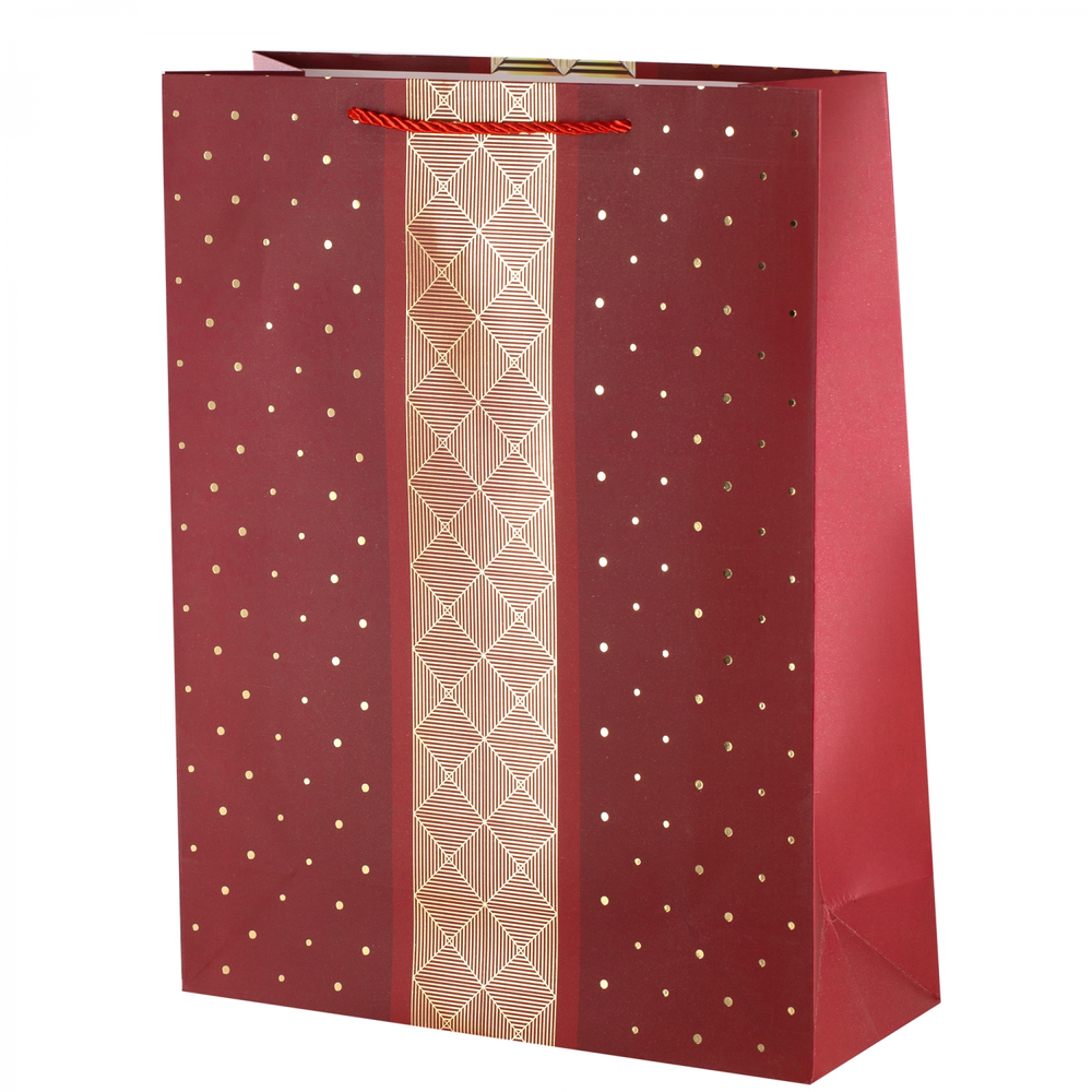 Пакет подарочный бумажный Alingar, (XL) 31х40х12 см, вертикальный, "Классика", матов. ламинация, тиснение, ассорти