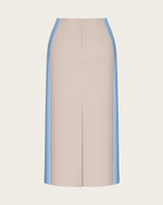 Бежевая юбка-карандаш с лампасами "Симона 2"