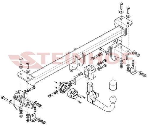 Фаркоп на Mercedes GLC-Class X253, в т (паспорт и сертификат в комплекте)(без электрики) Steinhof.M-180