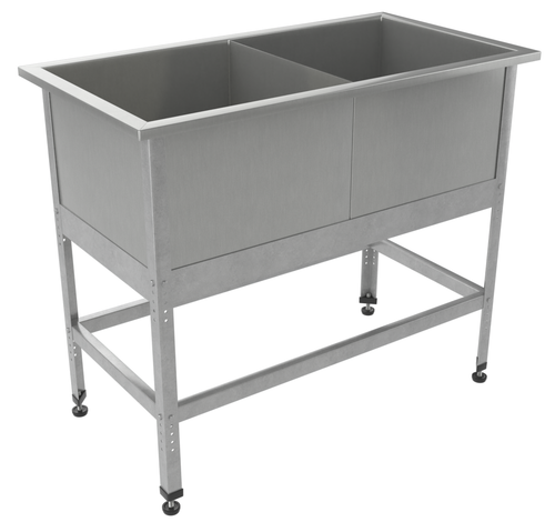 Ванна моечная двухсекционная "Профи" ВМБ 500/2, 920х500(570)х860 мм, без борта