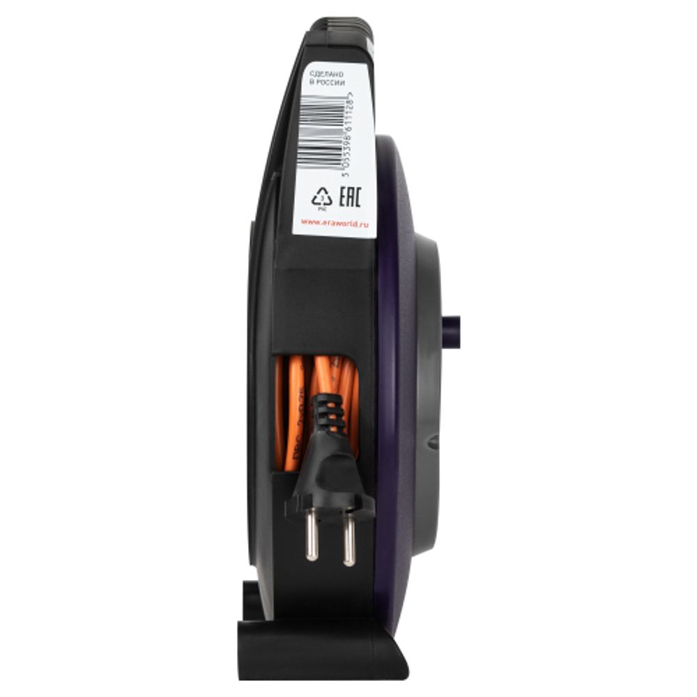 Удлинитель силовой ЭРА BPx-4-2x0,75-20m в закрытом корпусе без заземления с выключателем 4 розетки 20м ПВС 2x0,75мм2 6А | Силовые удлинители