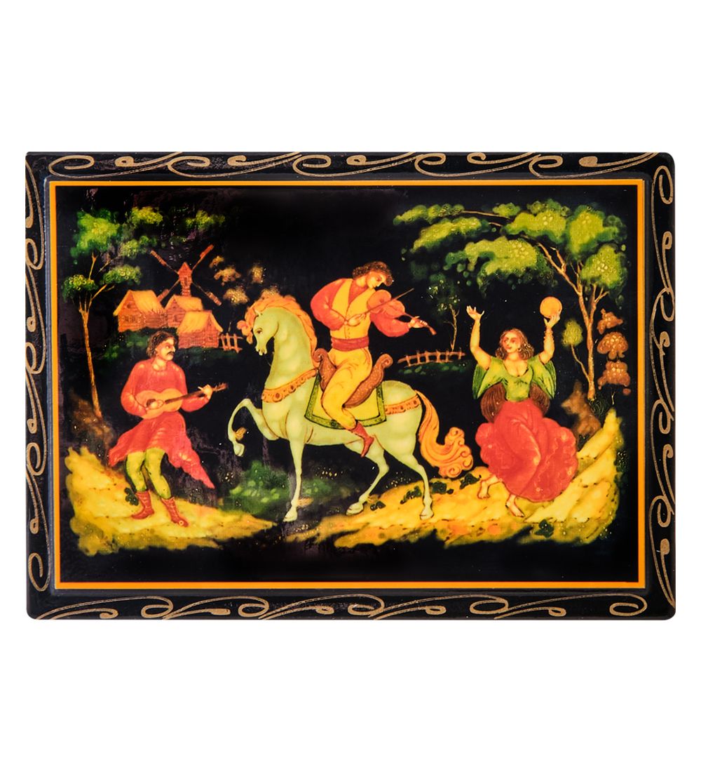 Народные промыслы ШК-11/ 3-Q Шкатулка в технике декупаж. (10х14х4)