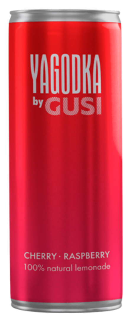 Газированный напиток Гуси Ягодка Черри, Распберри / Gusi Yagodka Cherry, Raspberry 0.33 - банка