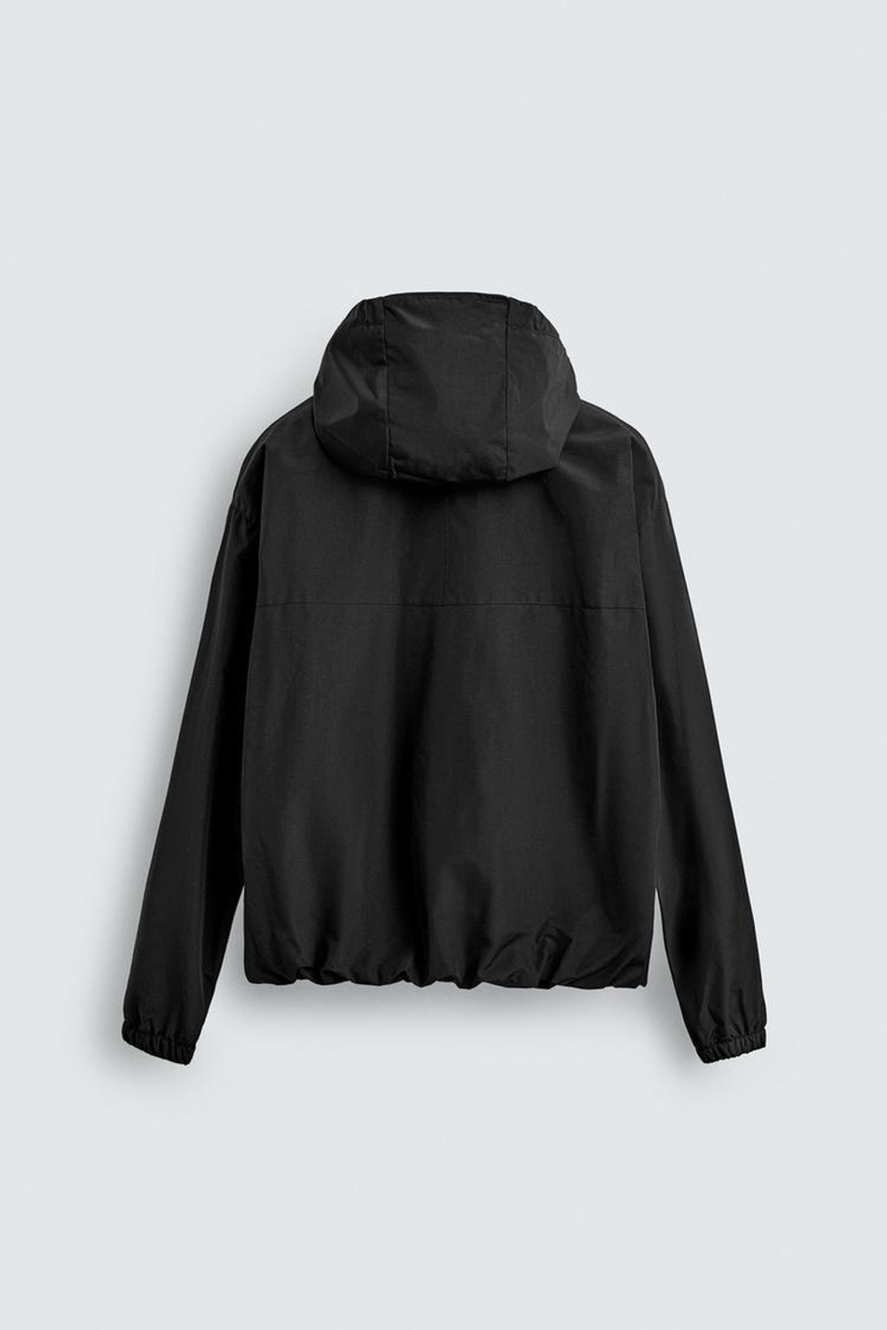 ZARA КУРТКА ИЗ ТЕХНИЧЕСКОЙ ТКАНИ С ФЛИСОМ, ЧЕРНЫЙ