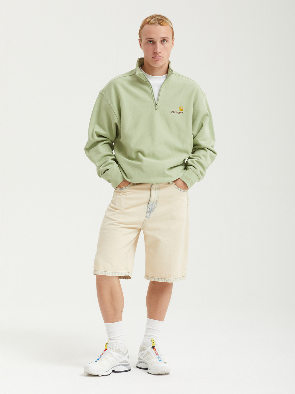 Мужская Толстовка Half Zip American Script