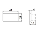 ТМС Заглушка профиля 41x41мм