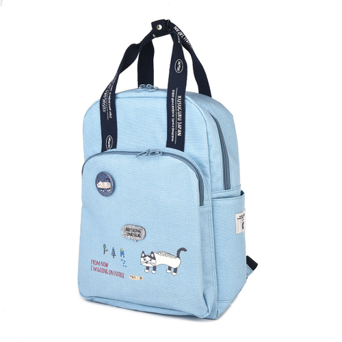 Портативный дорожный рюкзак, ручная сумка с котом MATILDASan, нежно-голубая, 25-8030-2, KUSUGURU
