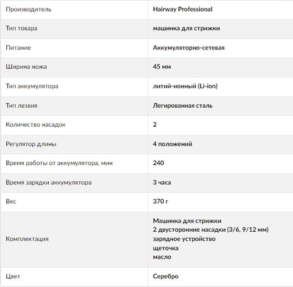 Машинка HW "Freeman"д/стрижки волос акк.сет.D027