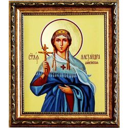Александра Амисийская (Понтийская) мученица. Икона на холсте.