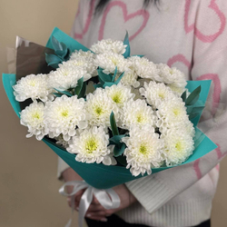 С16054 БУКЕТ ИЗ КУСТОВЫХ ХРИЗАНТЕМ
