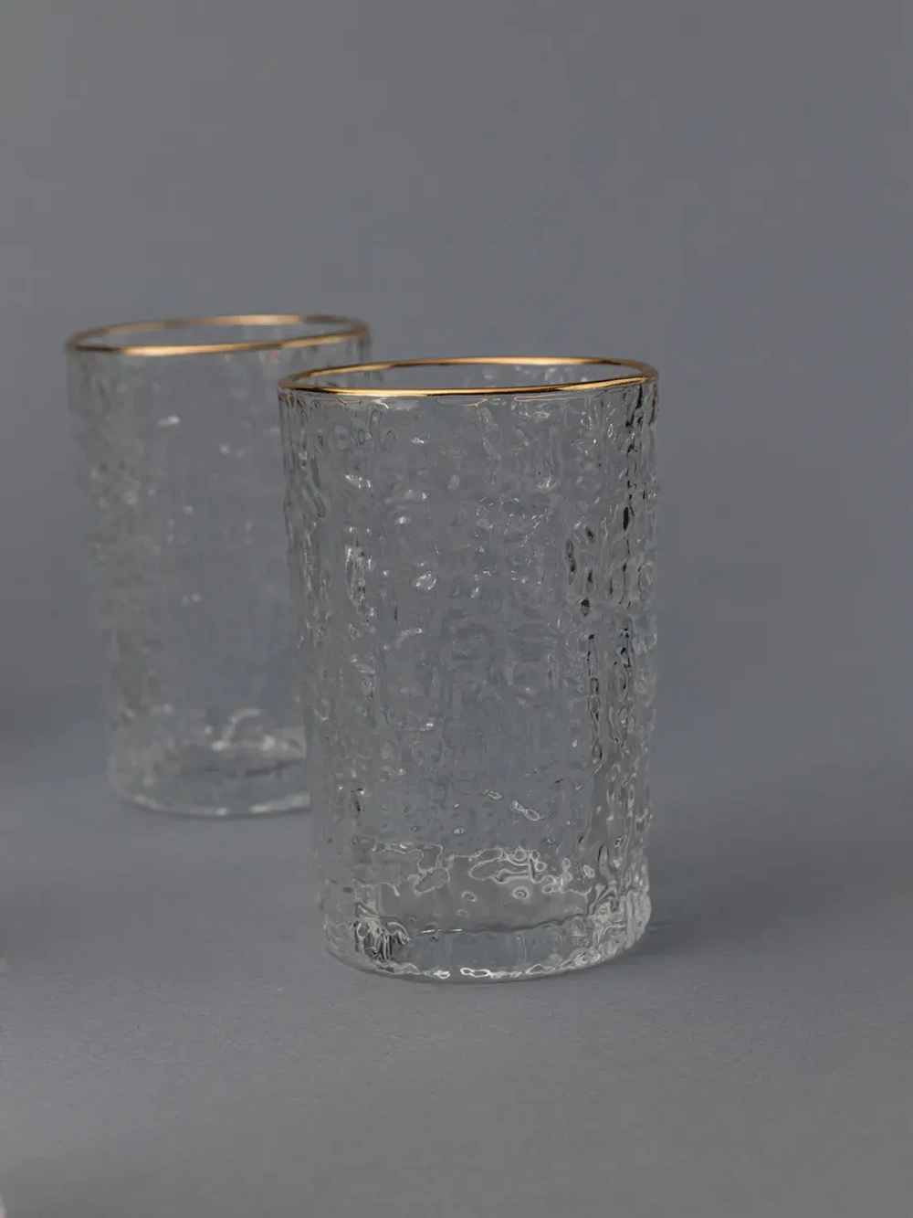 Набор бокалов с узором, 240 мл. 6 шт. С золотой каймой