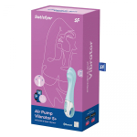 Голубой вибромассажер 21см с функцией расширения Satisfyer Air Pump Vibrator 5+ J2018-252