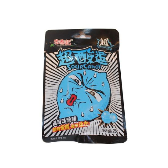Кислая конфета Sour Candy со вкусом черники, 28 гр. (Китай)