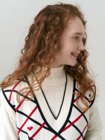 Жилетка в школу для девочки AT1011 черный-молочный