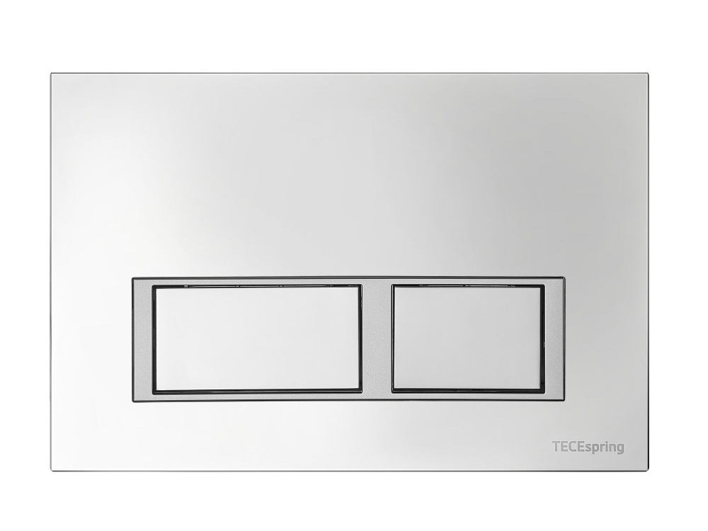 ТЕСЕ Инсталляция для подвесного унитаза TECEspring с панелью смыва TECEspring V, хром глянцевый. Комплект 4 в 1