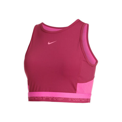 Женская теннисная майка Nike Dri-Fit Performance Cropped Tank Top Women - Red, Pink