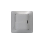 GLOSSA 2-клавишный ВЫКЛЮЧАТЕЛЬ с подсветкой, сх.5а, 10AX, механизм, ПЛАТИНА