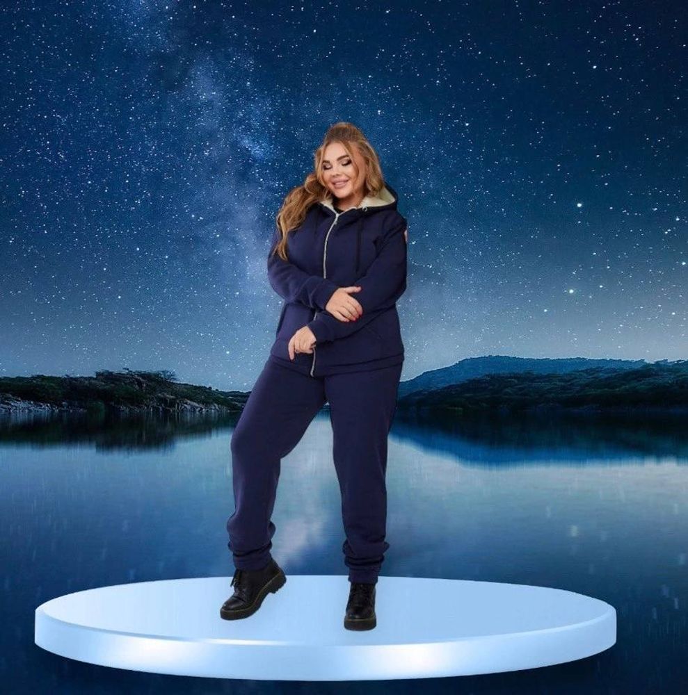 Костюм с мехом УК-043-3 Фабрика Моды