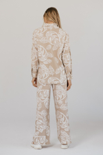 Широкие брюки с цветочным принтом Тамбовчанка