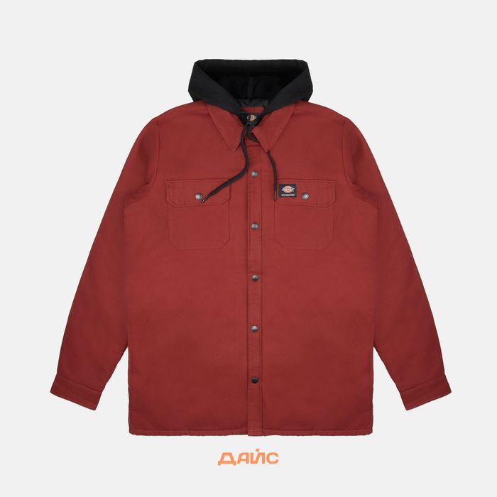 Куртка мужская Dickies Skateboarding Duck Shirt Jacket  артикул:TJSK5-darkred - купить в магазине Дайс