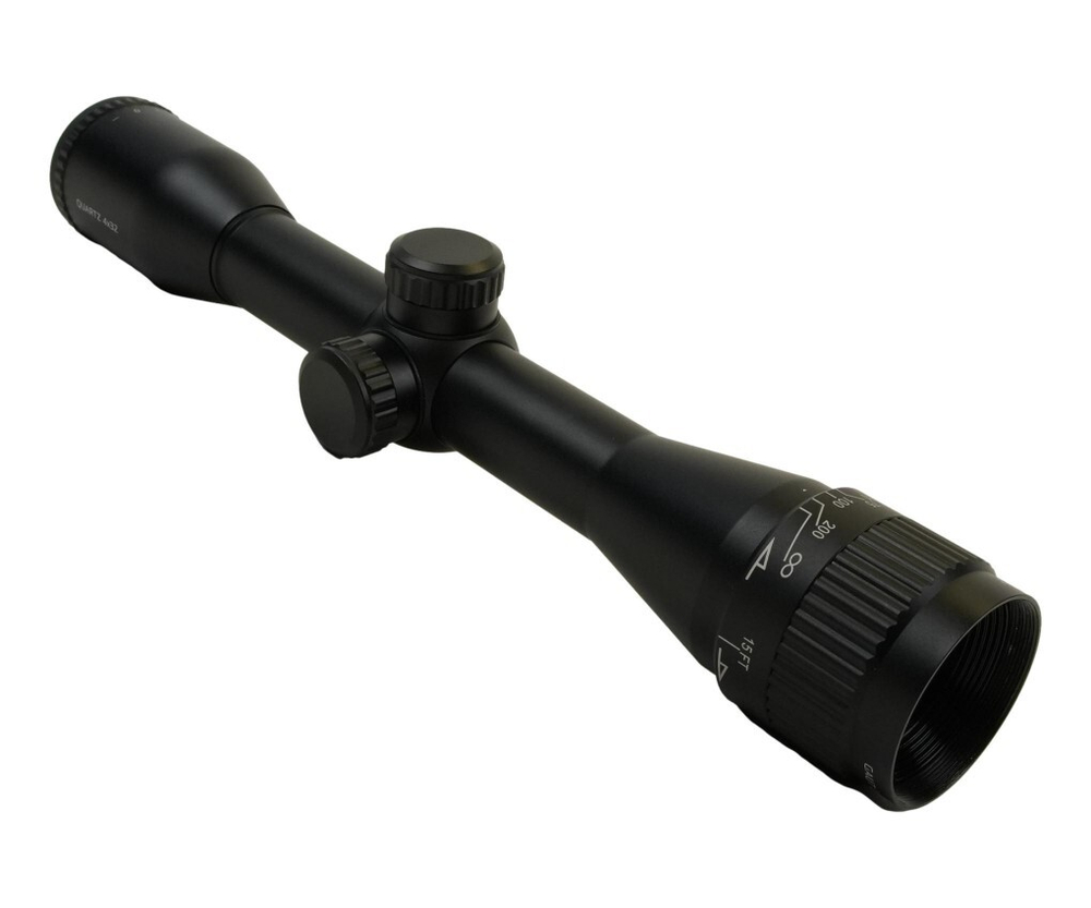 Прицел Gaut Quartz 4x32, AO-параллакс, сетка 3 (Mil-Dot) нить, без подсветки, 25.4мм, поправки 1/4 МОА