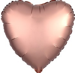 Сердце "Сатин Розовое золото" 46 см