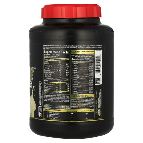 ALLMAX, GOLD ALLWHEY®, сывороточный протеин премиального качества, французская ваниль, 2,27 кг (5 фунтов)
