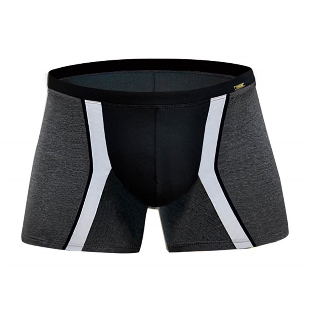 Мужские трусы боксеры черные с серой вставкой Doreanse 1720 Boxer