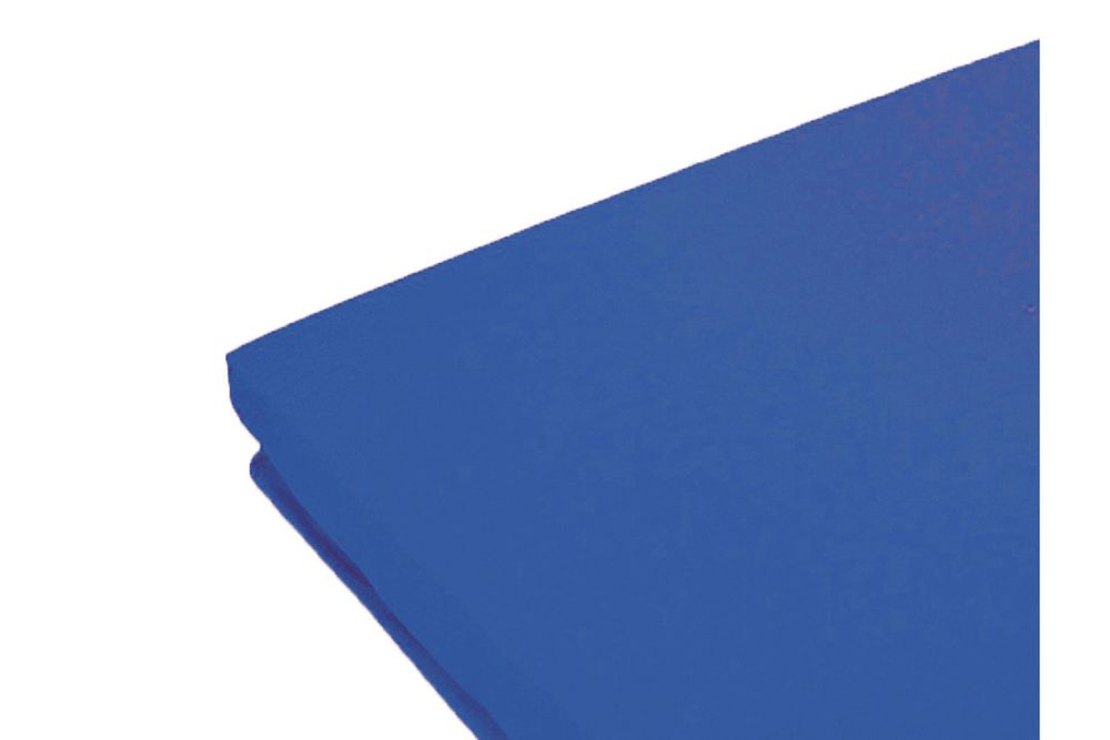 Простынь Nova Сатин 200х200х26 на резинке синяя