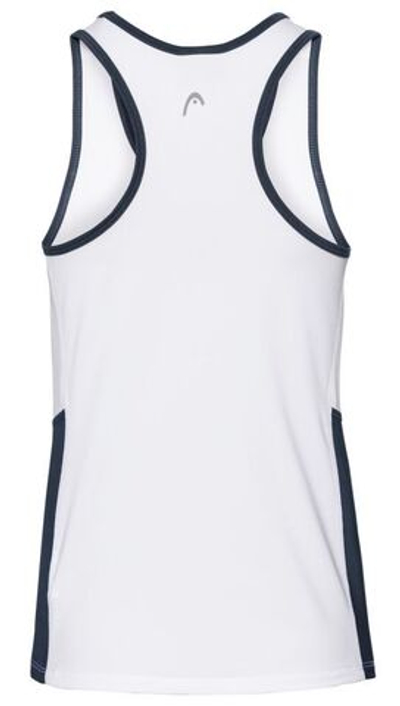 Женский топ теннисный Head Club Tank Top W - white/dark blue