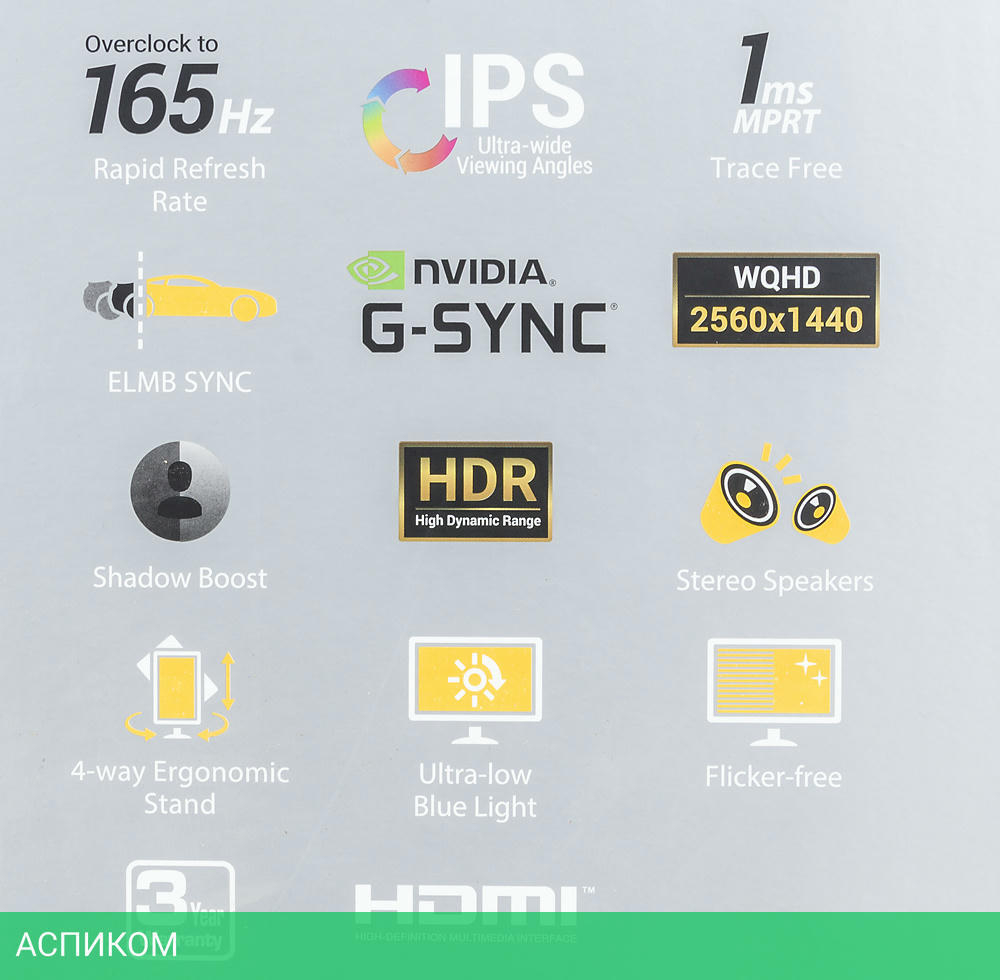 Монитор Asus 27" TUF Gaming VG27AQ