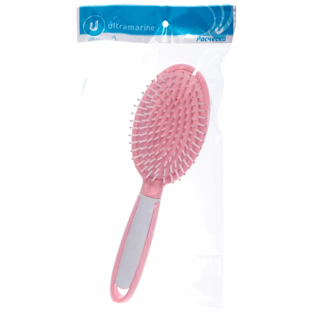 Расческа массажная «Silk hair», овальная большая, цвет розовый, 24*7см